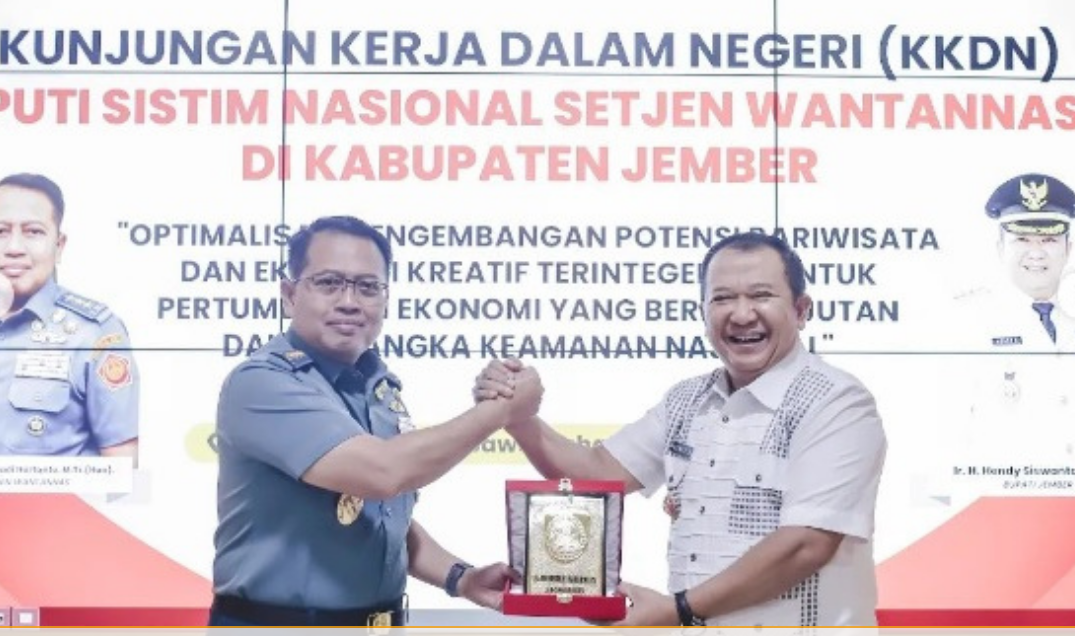 Sesjen Wantannas Sambangi Kabupaten Jember  Tinjau Potensi Pariwisata Dan Ekonomi Kreatif Terintegrasi