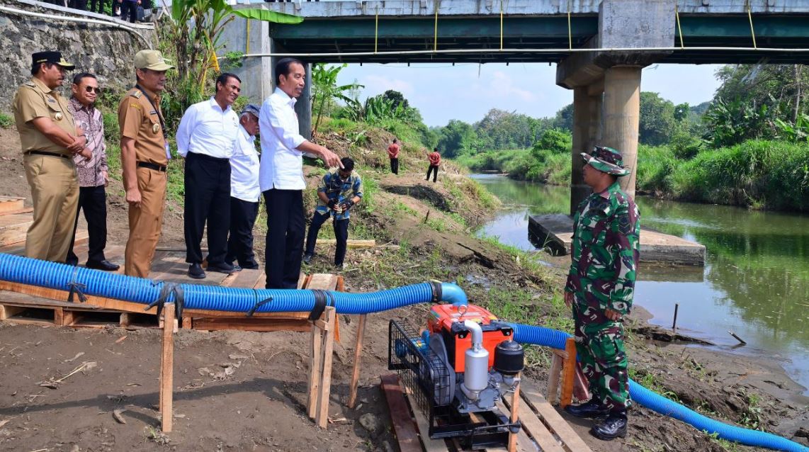 Presiden Tinjau Pompanisasi di Jawa Tengah, Upaya Antisipasi Kekeringan dan Peningkatan Produksi Pangan