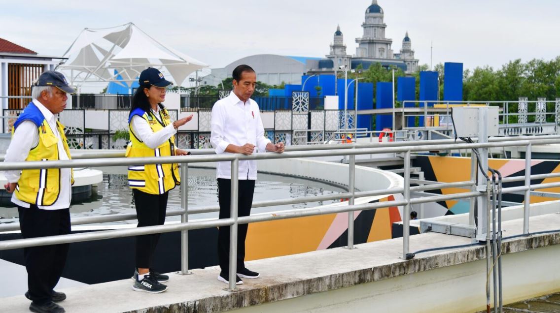 Resmikan SPAL- DT Losari, Presiden: Penting untuk Pengelolaan Air Limbah Ramah Lingkungan