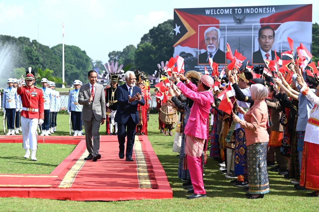 Presiden Jokowi Sambut Kunjungan Resmi PM Xanana Gusmao di Istana Bogor