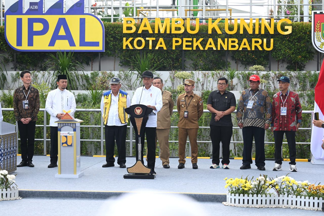 Presiden Jokowi Resmikan Sistem Pengelolaan Air Limbah Domestik Terpadu di Pekanbaru