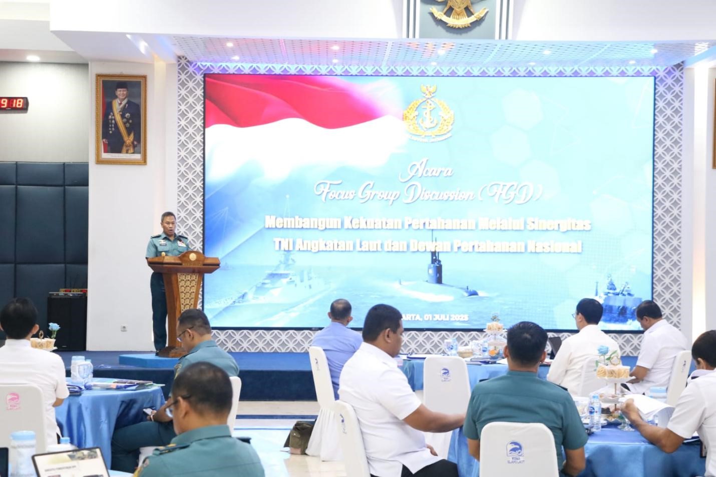 TNI Angkatan Laut Gelar FGD Bahas Penguatan Pertahanan  melalui Sinergi dengan Dewan Pertahanan Nasional