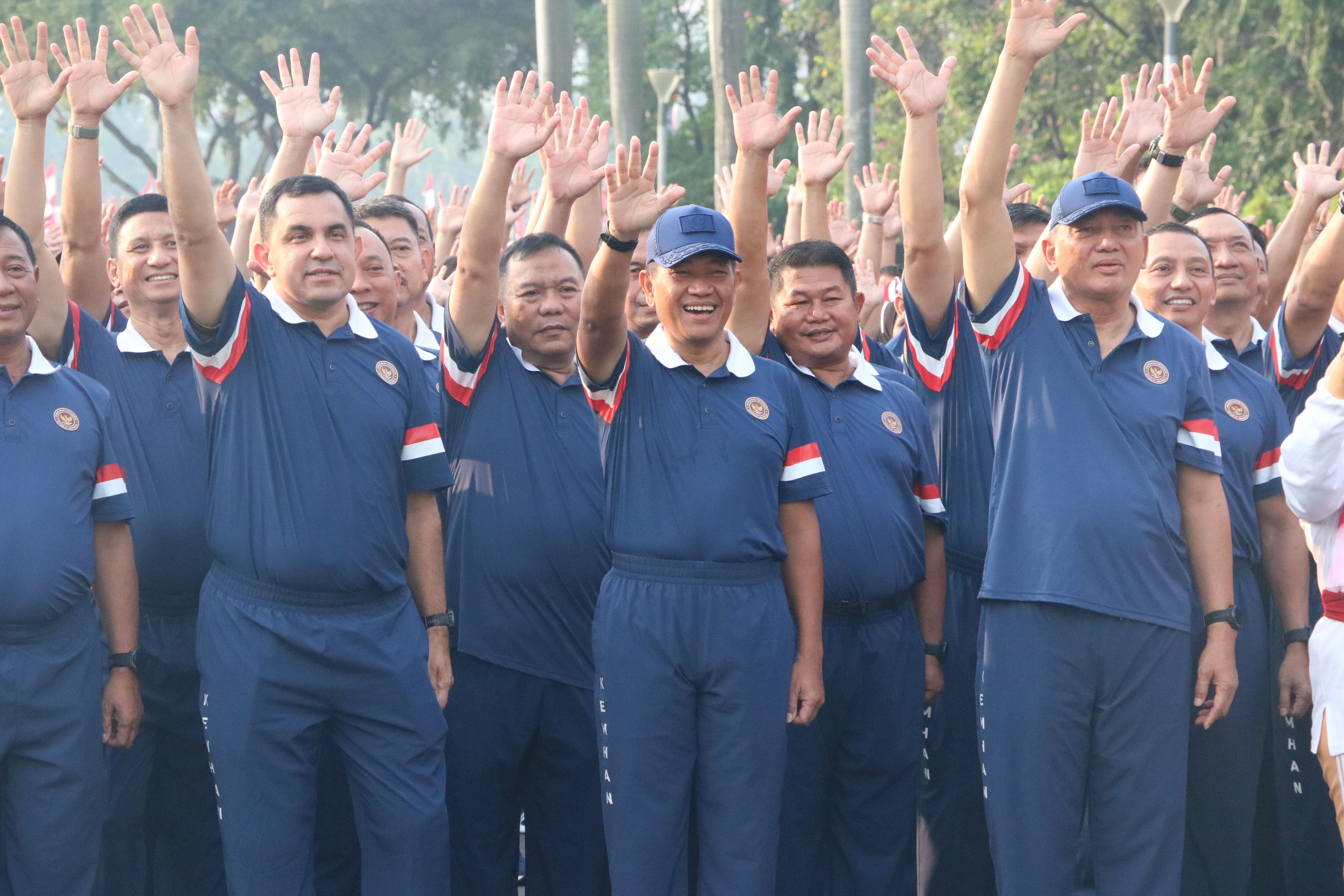 Kemhan RI Gelar Olahraga Bersama, Menhan RI Tekankan Etos Kerja dan Akuntabilitas