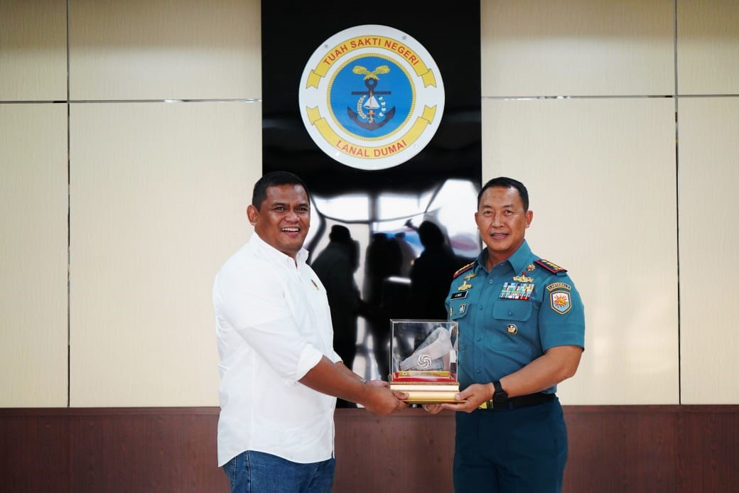 DPN Kunjungi Mako Lanal Dumai, Bahas Perumusan Kebijakan Pertahanan di Wilayah Perbatasan