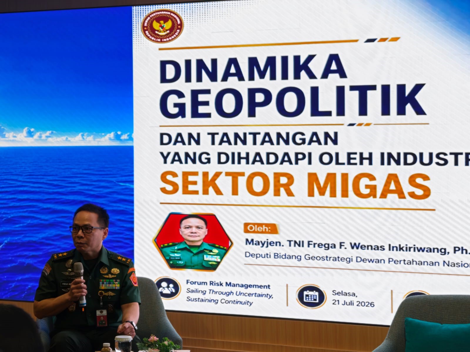 Soroti Konflik Timur Tengah, Mayjen TNI Frega Wenas  Mengajak Proaktif Dalam Mitigasi Risiko Di Pertamina Risk Managemen