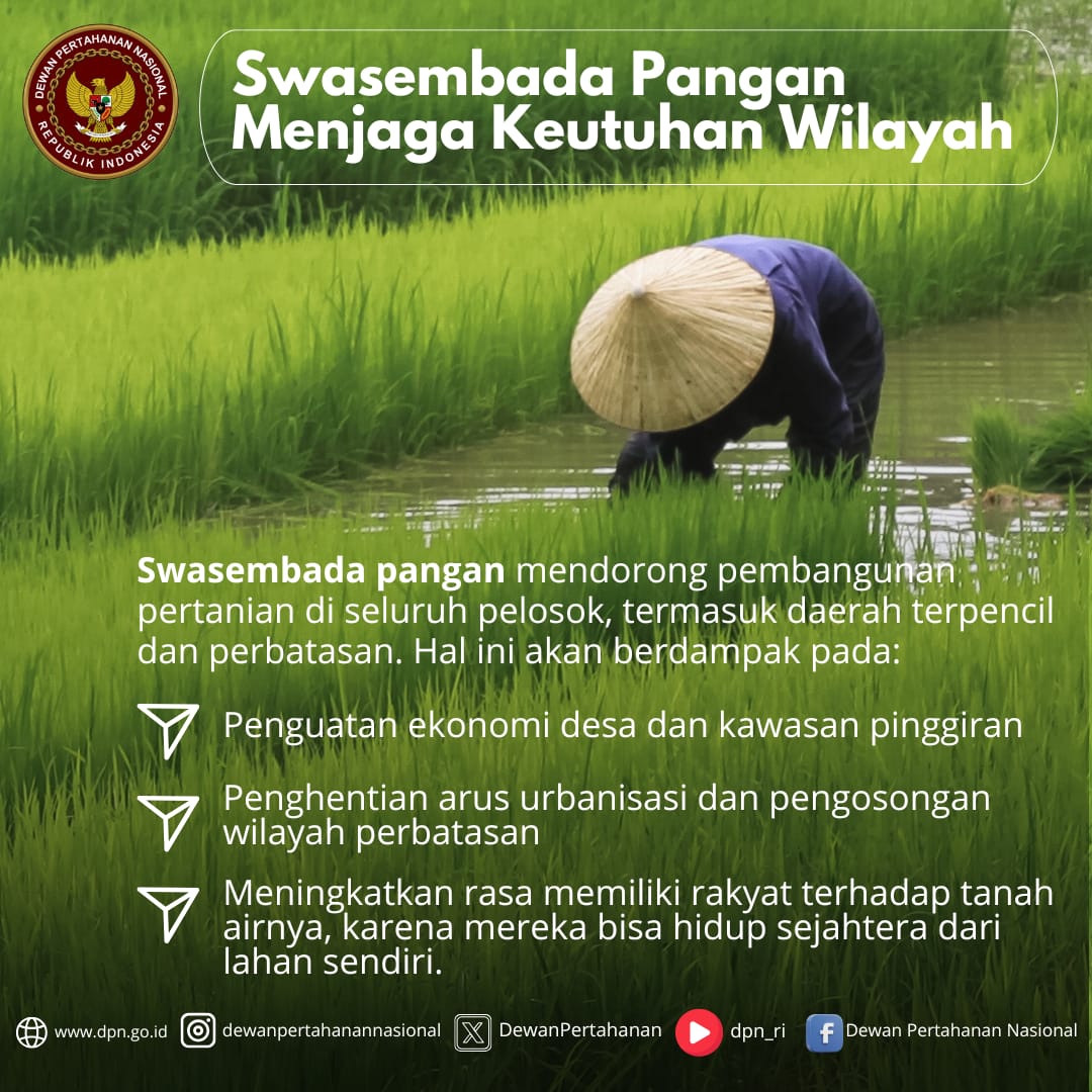 Swasembada Pangan Menjaga Keutuhan Wilayah