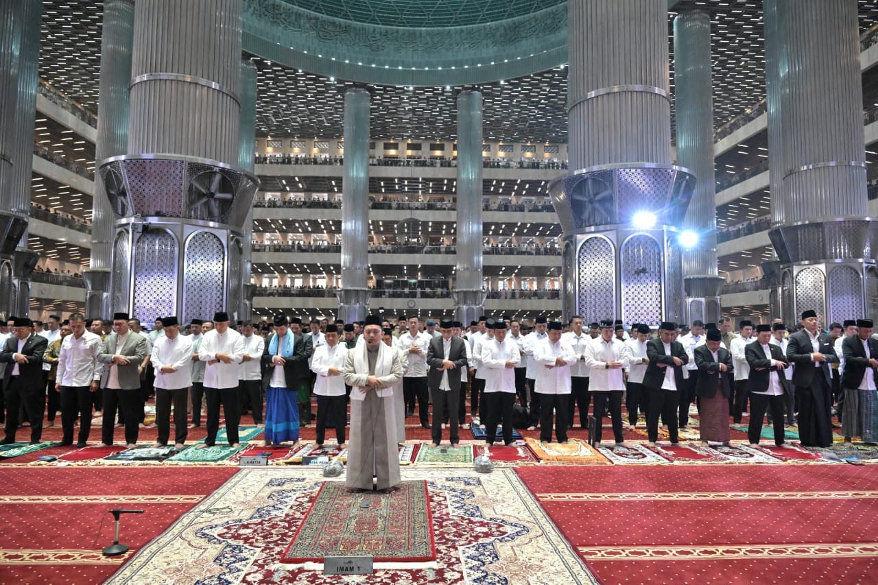 Presiden Prabowo Subianto Salat Iduladha 1446 Hijriah di Masjid Istiqlal Jakarta