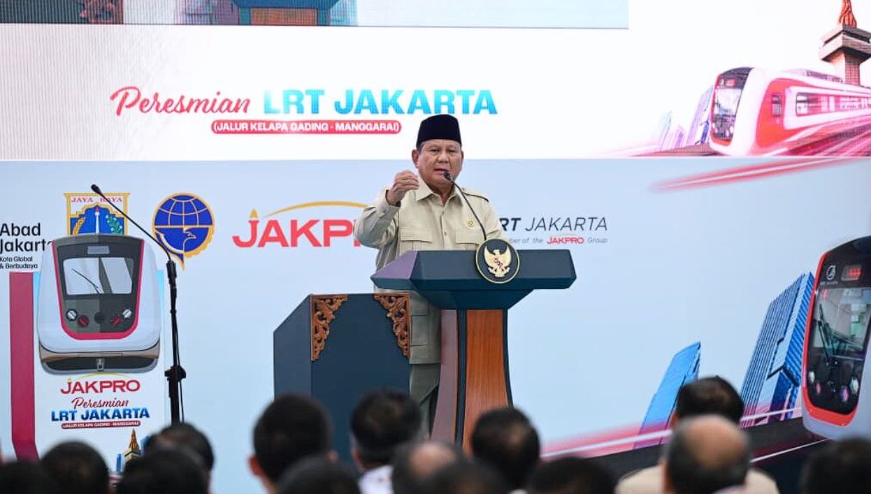 Presiden Prabowo Resmikan LRT Kelapa Gading–Manggarai, Perkuat Simpul Transportasi Terpadu Jakarta