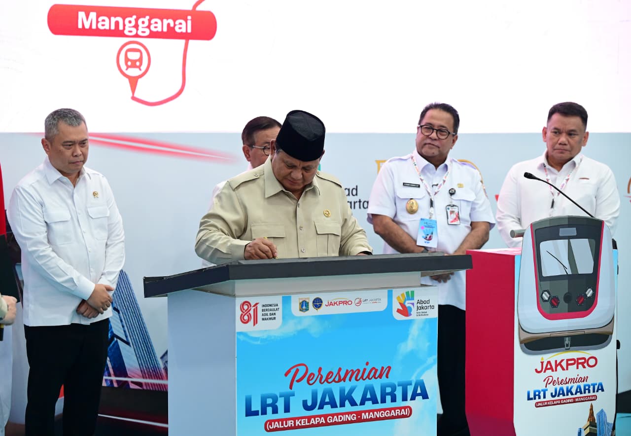 Resmikan LRT Jakarta, Presiden Prabowo Tekankan Pentingnya Pembangunan dan Transformasi Bangsa