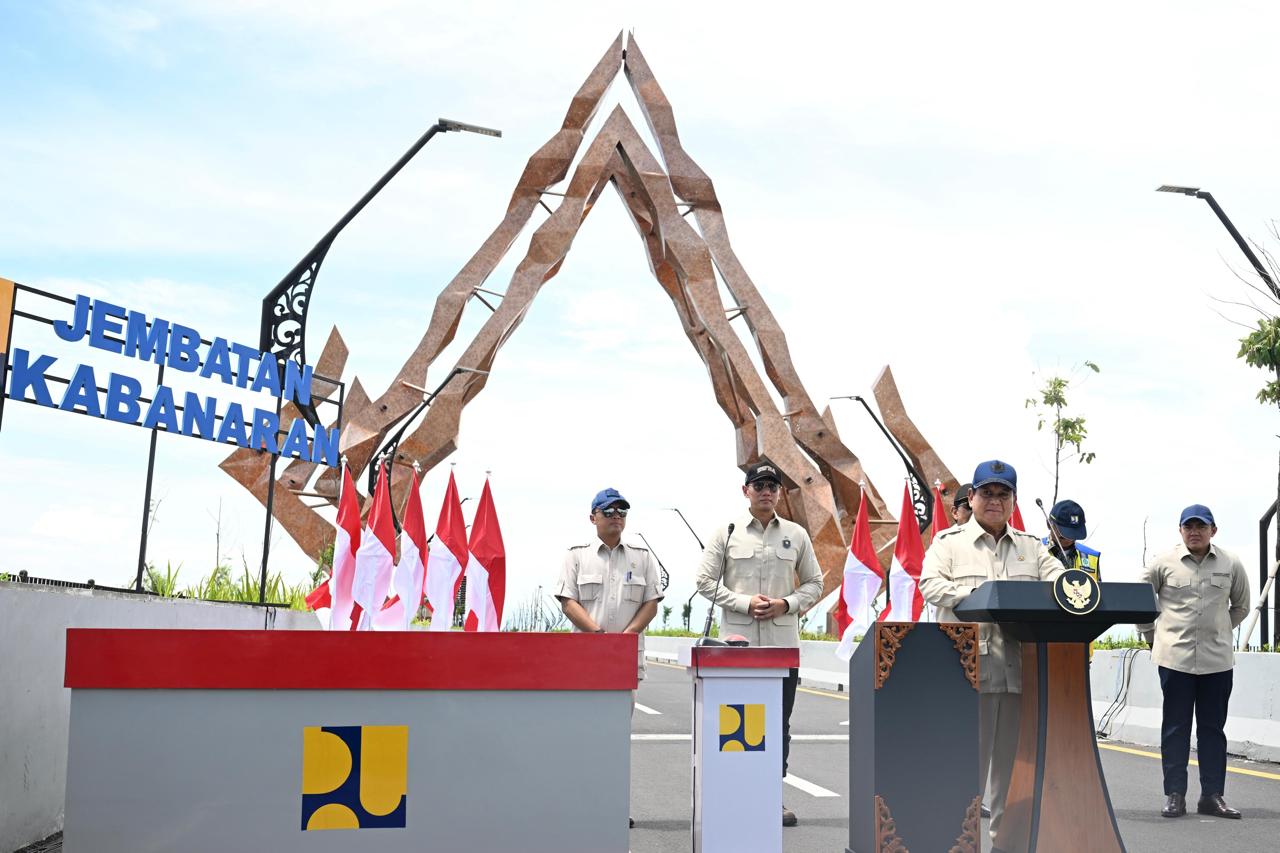 Presiden Prabowo Resmikan Jembatan Kabanaran dan Empat Proyek Infrastruktur Nasional